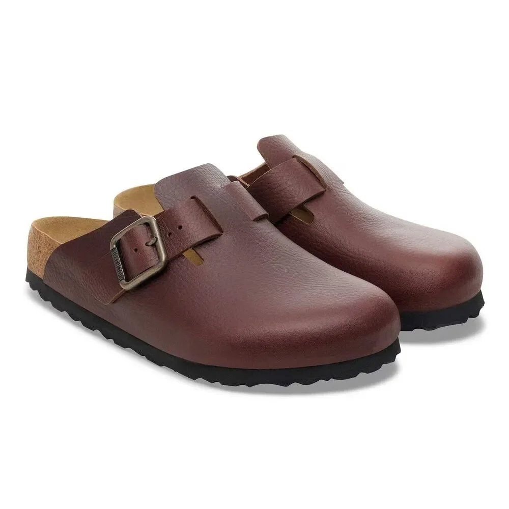 Birkenstock Boston Wire Buckle Men's Leather Sandals Wood Roast EU 42 REG $175